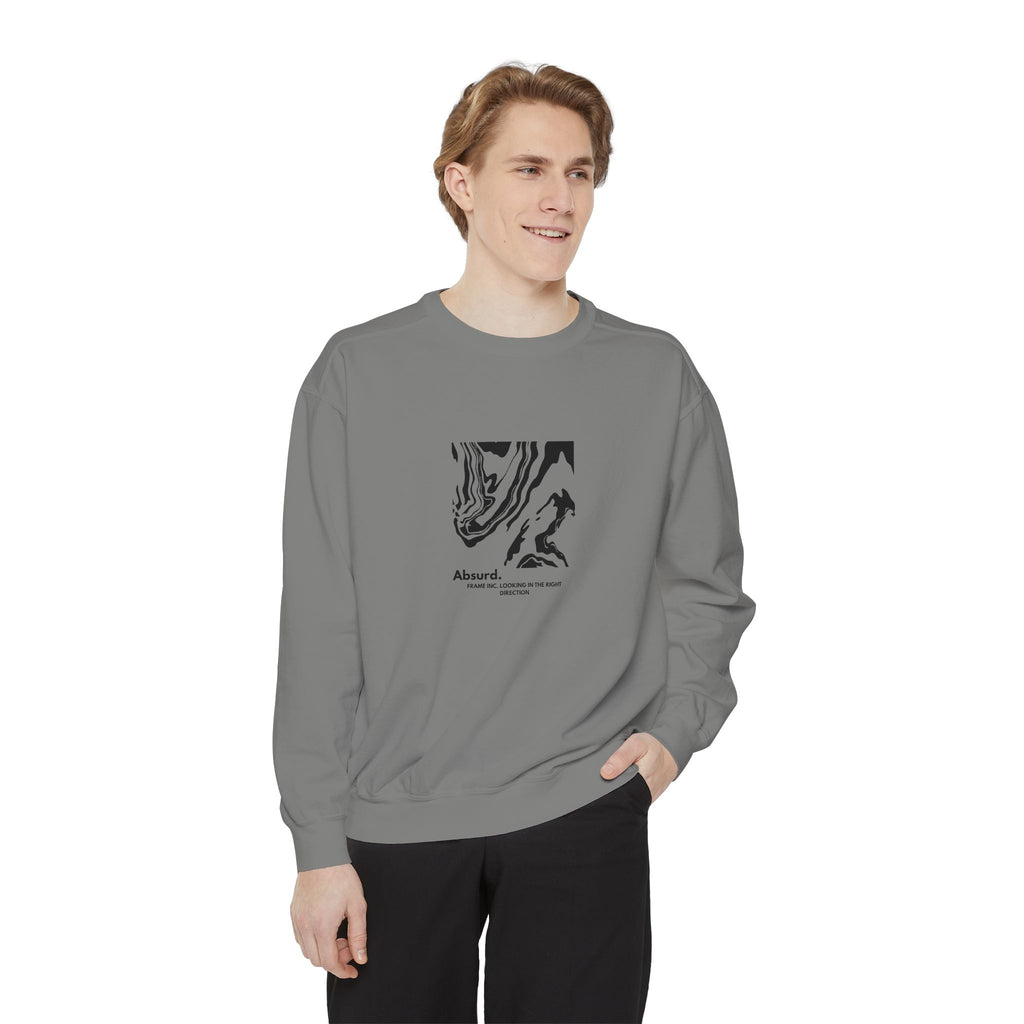 Abstract Marble Art Sweatshirt — "Absurd" Minimal Graphic Crewneck
