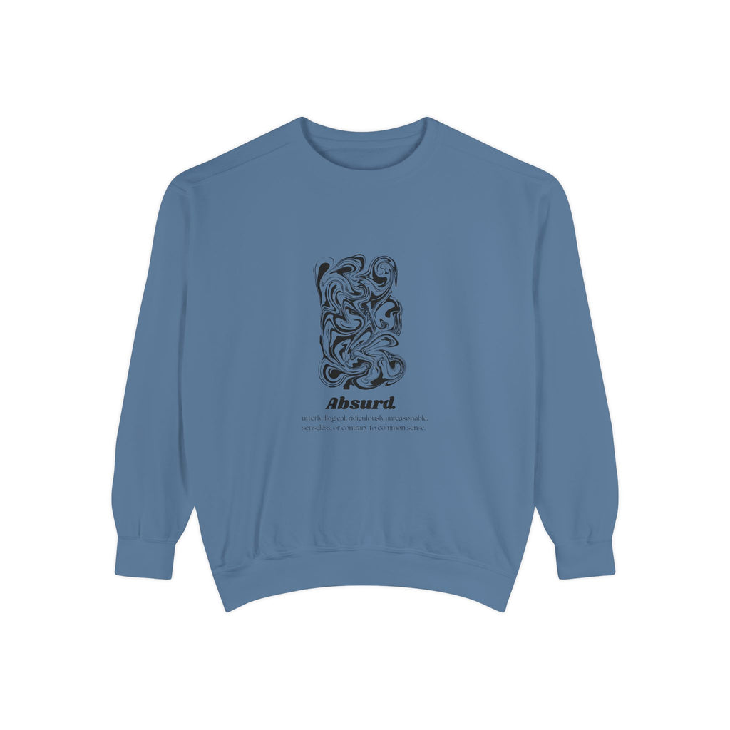 Absurd Snake Art Sweatshirt — Graphic Crewneck with 'absurd' Typography