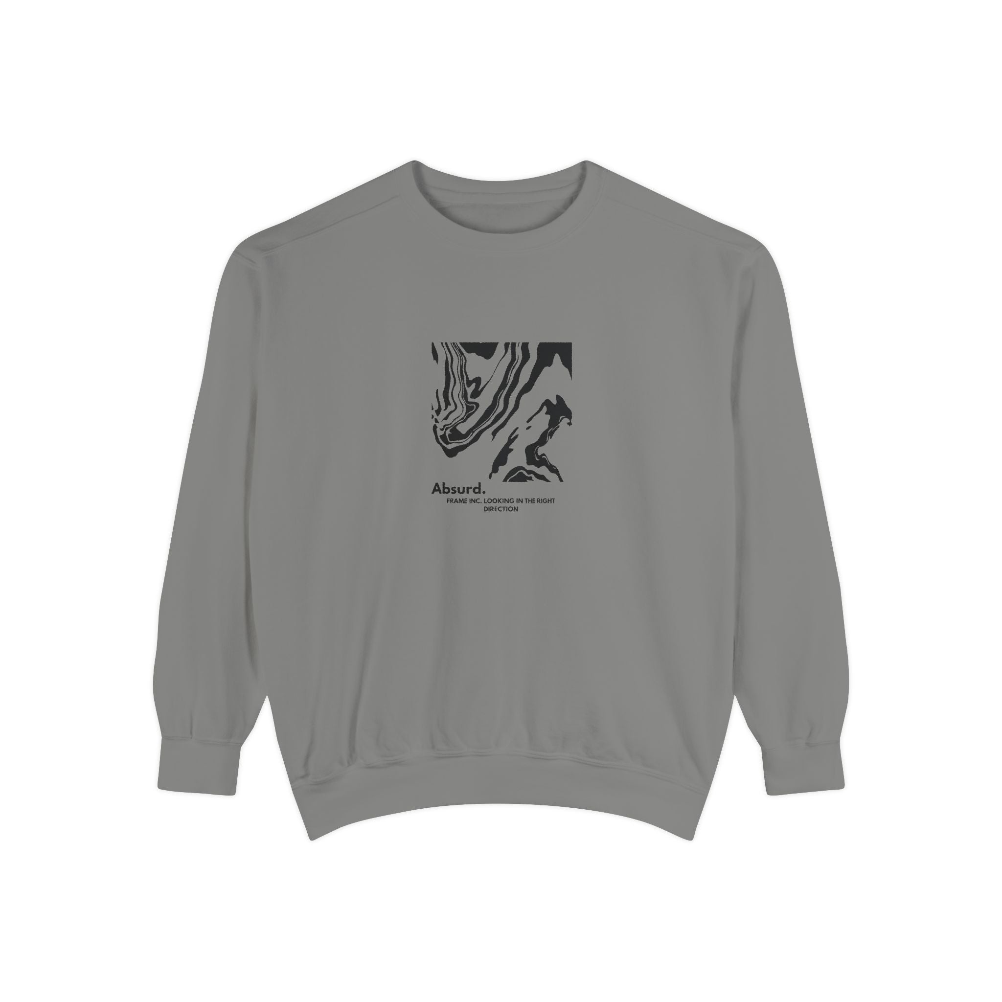 Abstract Marble Art Sweatshirt — "Absurd" Minimal Graphic Crewneck