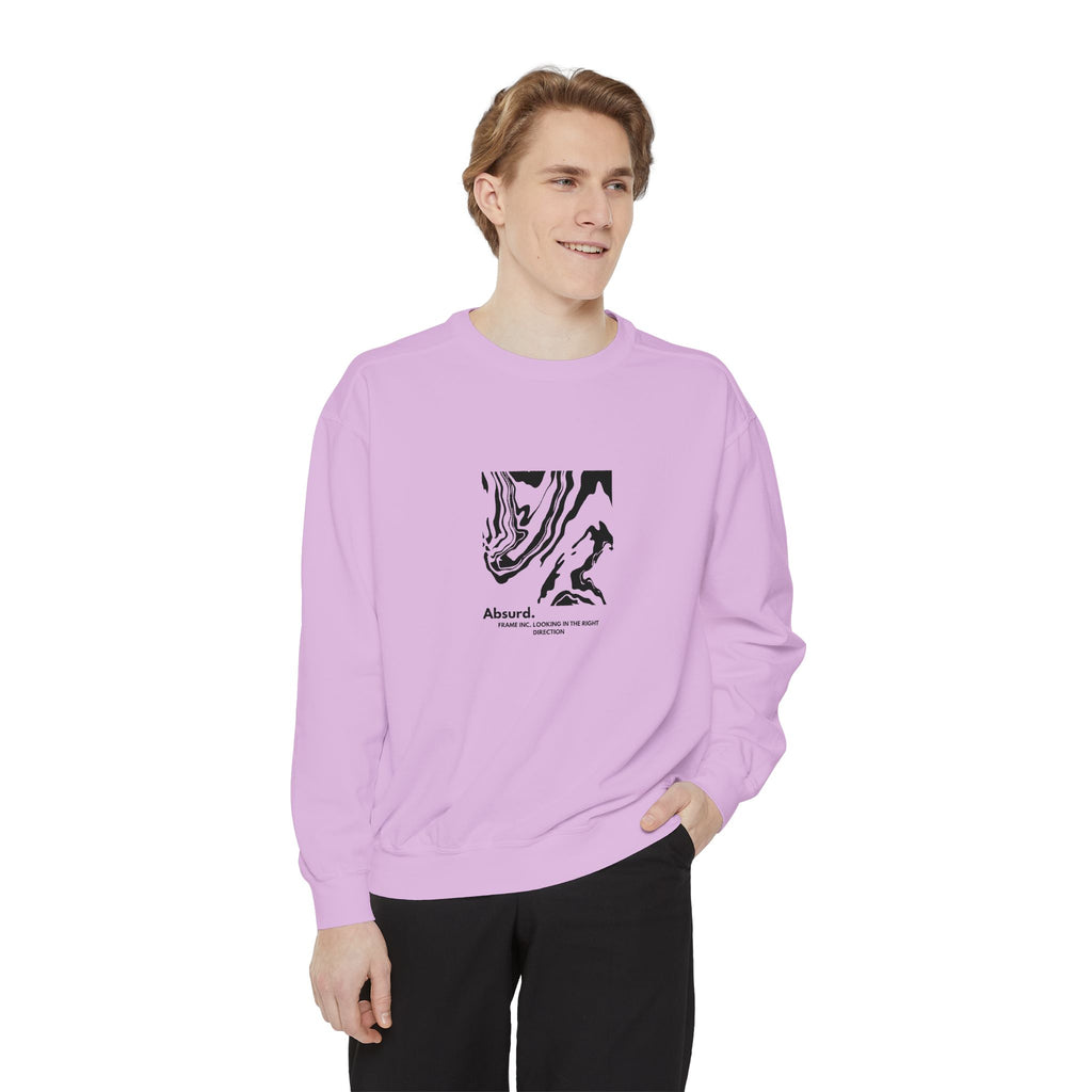 Abstract Marble Art Sweatshirt — "Absurd" Minimal Graphic Crewneck